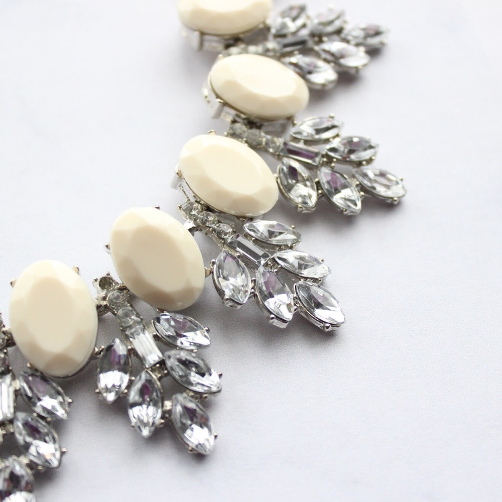 Crystal & Ivory Statement Necklace - Picture 4 of 7